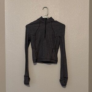 Women's Lululemon Dark Grey Long Sleeve Crop Jacket